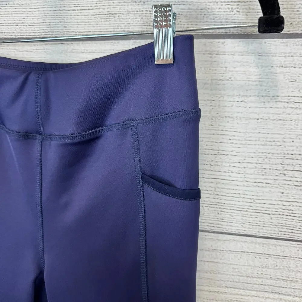 Dover Saddlery Girl's Stride Magna Navy Riding Thighs Leggings Size Large